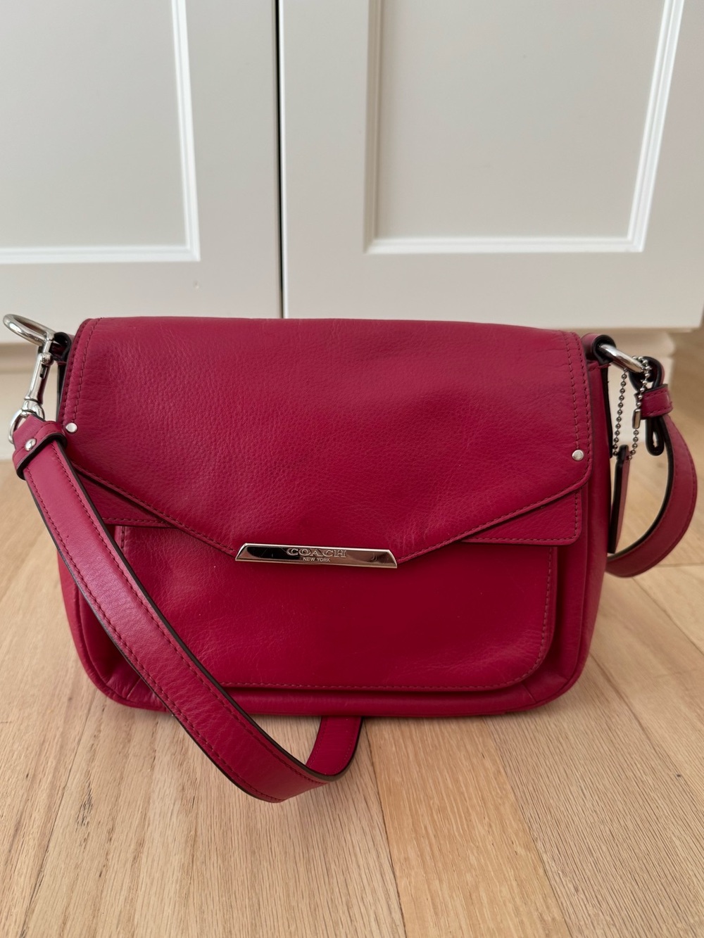 Coach dark Red leather Taylor crossbody handbag purse shoulder bag